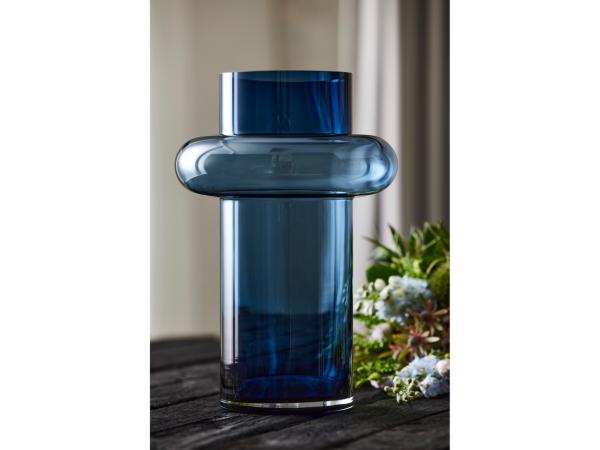 

Lyngby Glas Vase 40 cm i dark blue, Tube